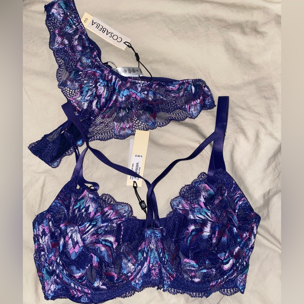 NWT Cosabella Paradiso Strappy Underwire bra + Thong set! Brand New!